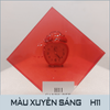 Màu xuyên sáng- H11 -17-PN-Màu Đỏ Nhạt Candy