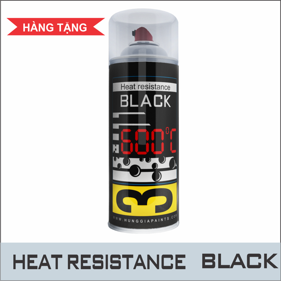 Chai Xịt Sơn Đen Pô Xe