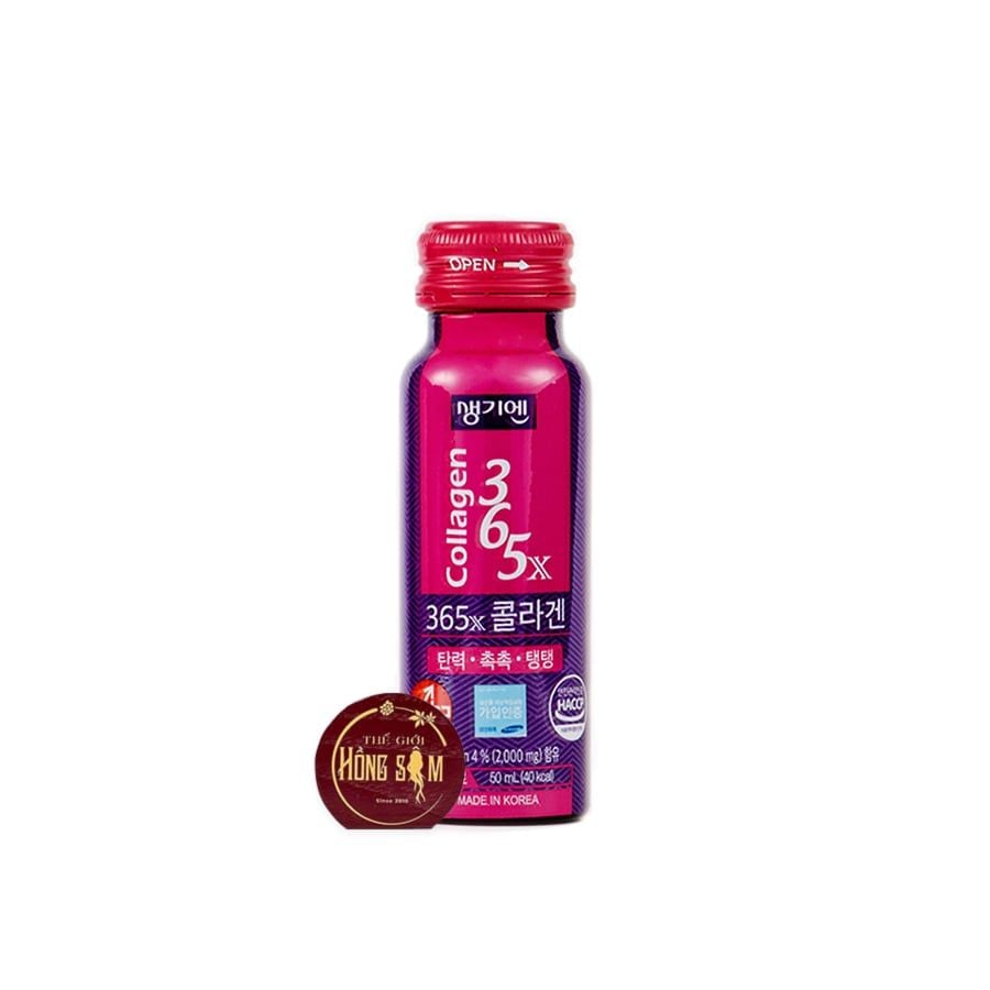 Nước uống đẹp da 365X Collagen Hàn Quốc chống lão hóa - Hộp 10 chai x 50ml