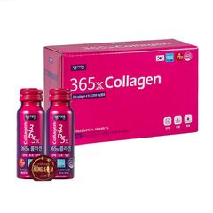 Nước uống đẹp da 365X Collagen Hàn Quốc chống lão hóa - Hộp 10 chai x 50ml