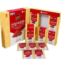 Nước Hồng Sâm Chiết Xuất Sâm Núi Saffron Hansusam 30 Gói x 50ml