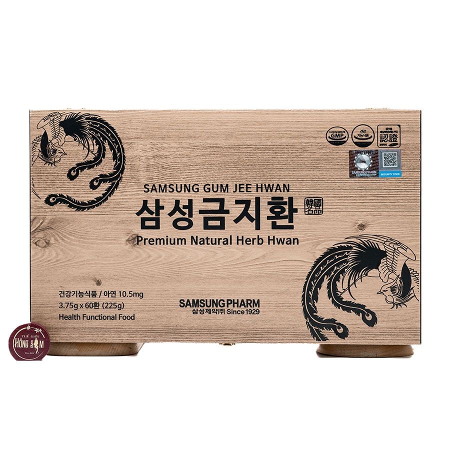 An Cung Ngưu Hoàng Samsung Gum Jee Hwan Hộp Gỗ 60 Viên