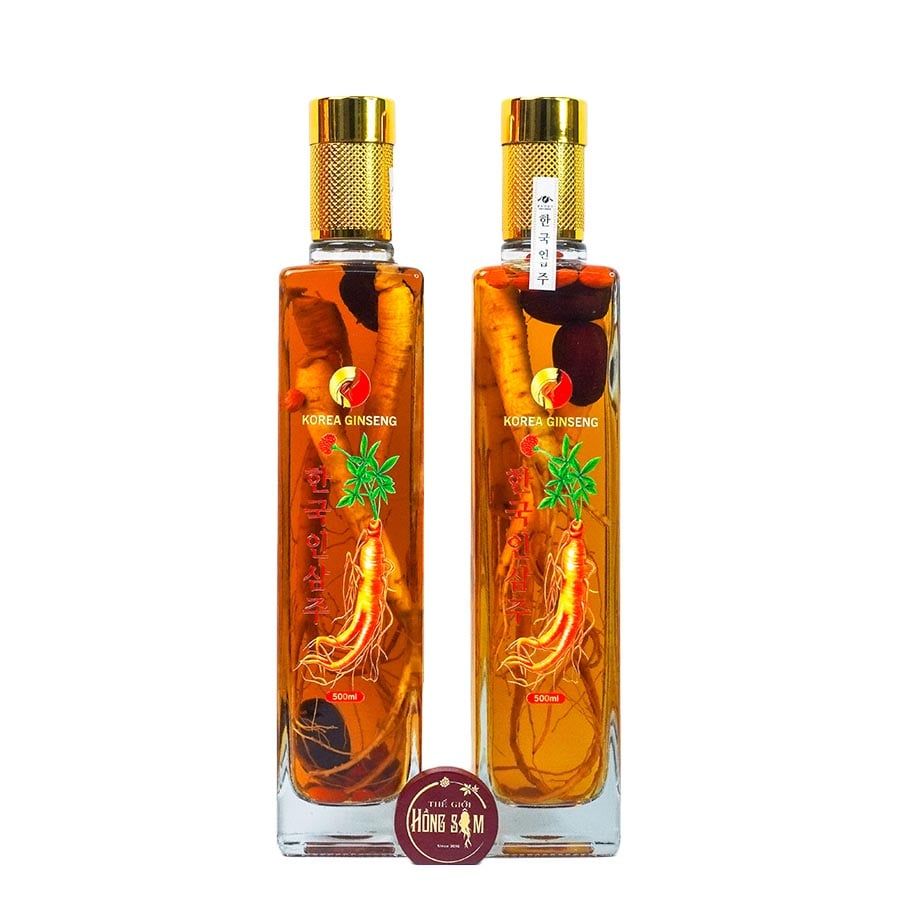 Bộ Đôi Bình Sâm Táo Đỏ + Kỷ Tử Hàn Quốc 500ml x 2 Chai