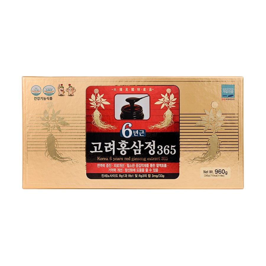 Cao Hồng Sâm 365 Hàn Quốc Daehan Hộp 4 Lọ x 240g
