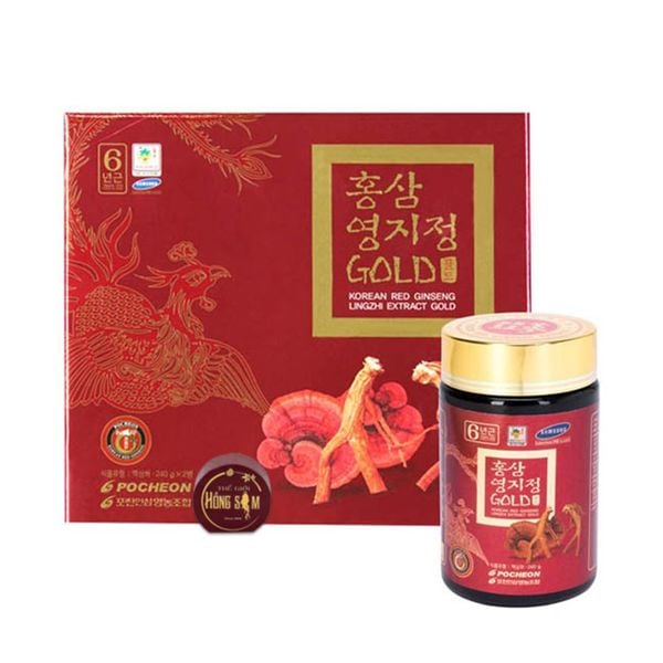 Cao Hồng Sâm Linh Chi 240g x 2 lọ Pocheon