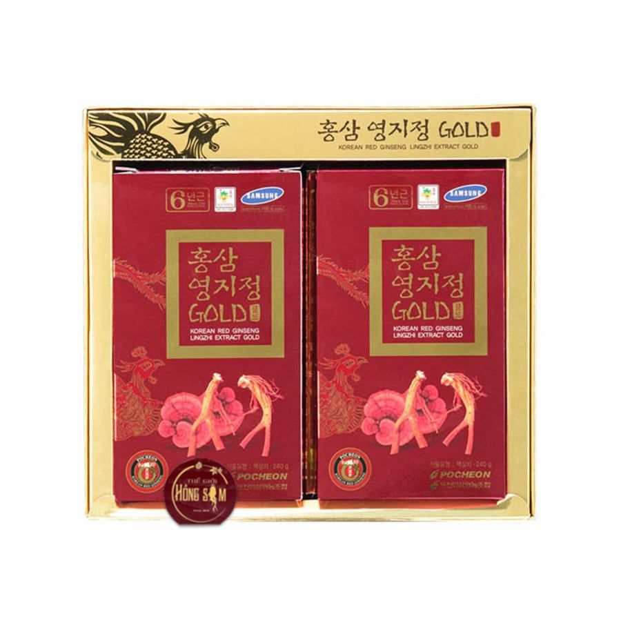 Cao Hồng Sâm Linh Chi 240g x 2 lọ Pocheon