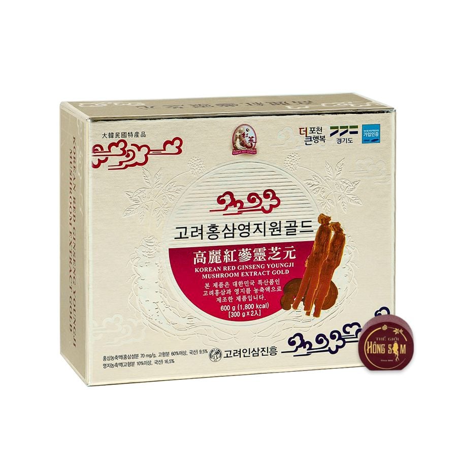 Cao Hồng Sâm Linh Chi Hàn Quốc Hộp Giấy 300g x 2 Lọ