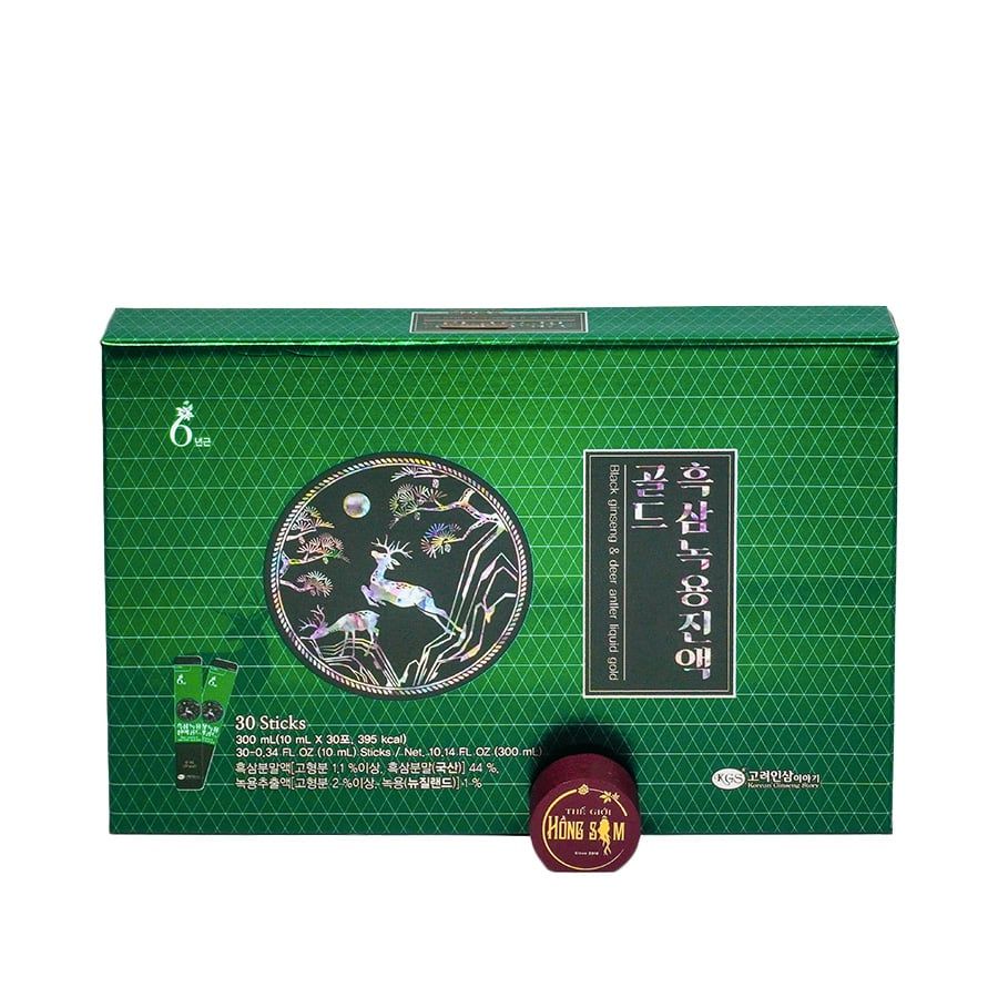 Chiết Xuất Nước Hắc Sâm Nhung Hươu KGS - Gold 30 Gói x 10ml