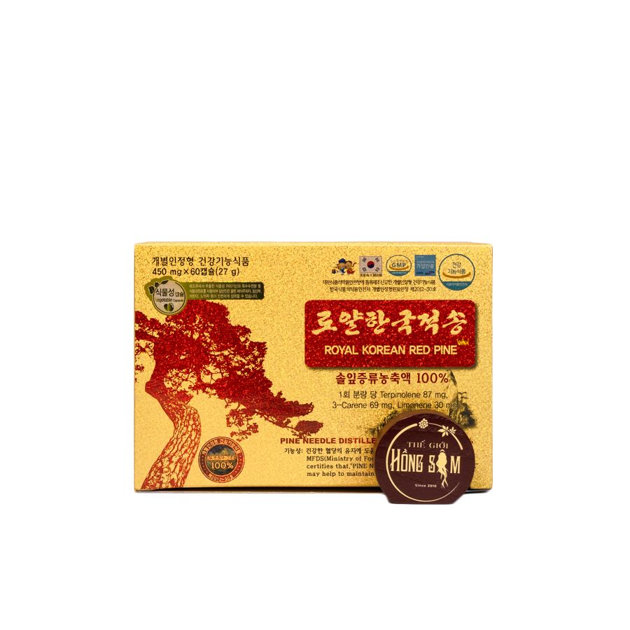 Tinh Dầu Thông Đỏ Royal Chính Phủ Hàn Quốc Korean Red Pine Hộp 120 Viên