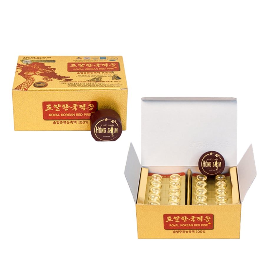 Tinh Dầu Thông Đỏ Royal Chính Phủ Hàn Quốc Korean Red Pine Hộp 120 Viên