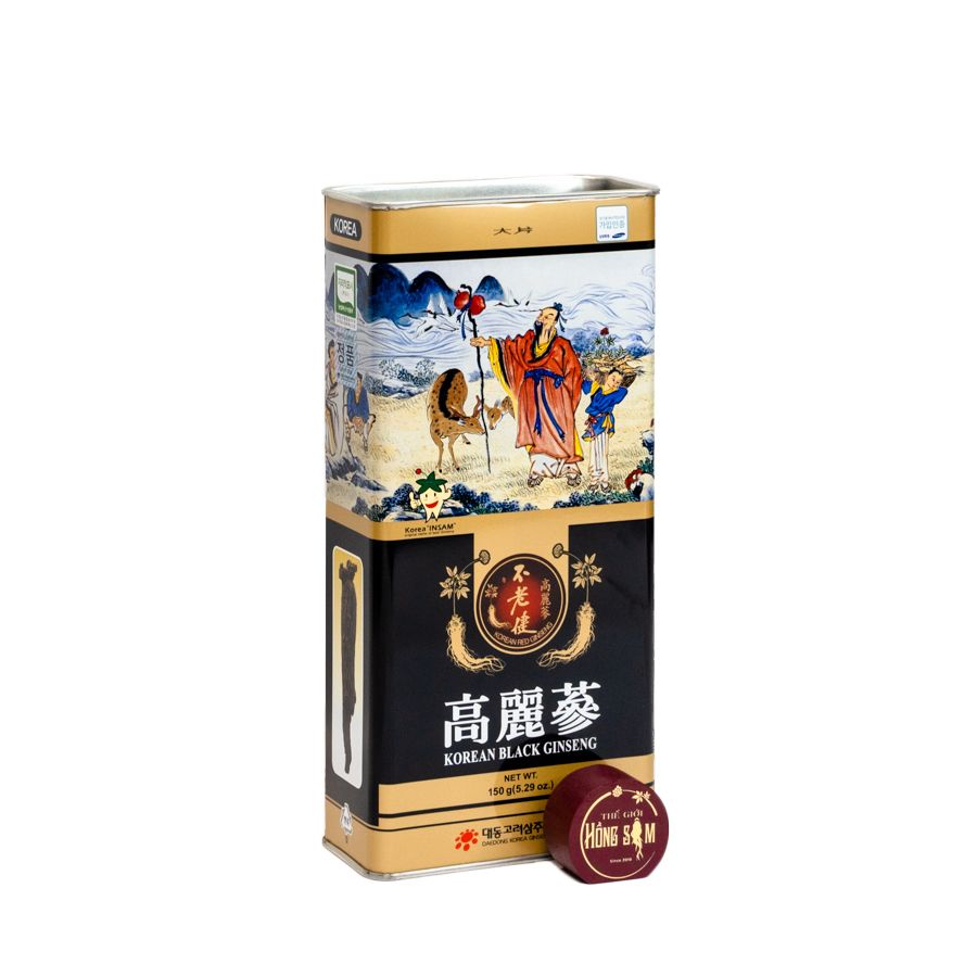 Hắc Sâm Củ Khô Hộp Thiếc Daedong 150g (6-10 củ)