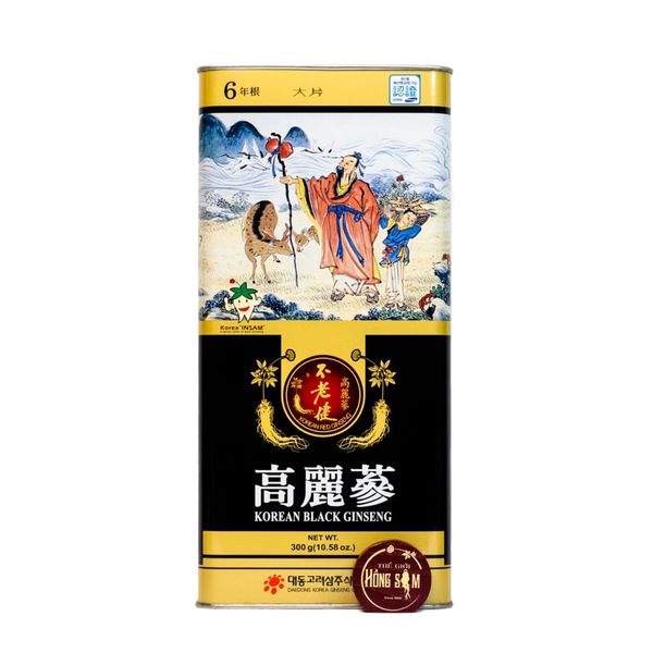 Hắc Sâm Củ Khô Hộp Thiếc Daedong 300g (11-20 củ)