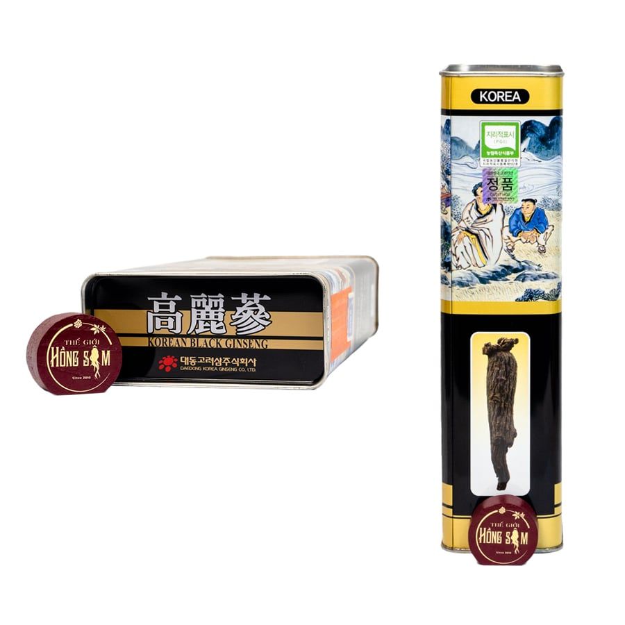 Hắc Sâm Củ Khô Hộp Thiếc Daedong 300g (11-20 củ)