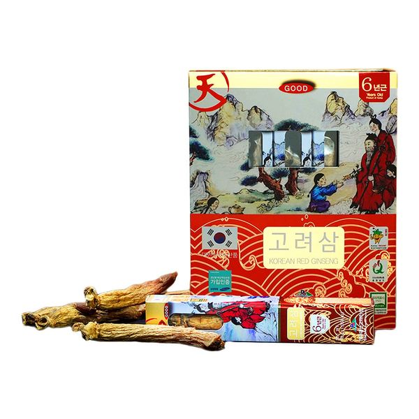 Hồng Sâm Củ Khô 6 Năm Tuổi Daesan Hàn Quốc Hộp 10 củ 300g