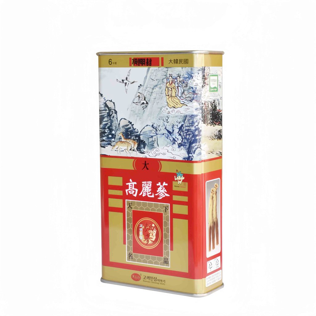 Hồng Sâm Củ Khô KGS Hàn Quốc Hộp Thiếc 75g Củ Lớn (3 -5 củ)