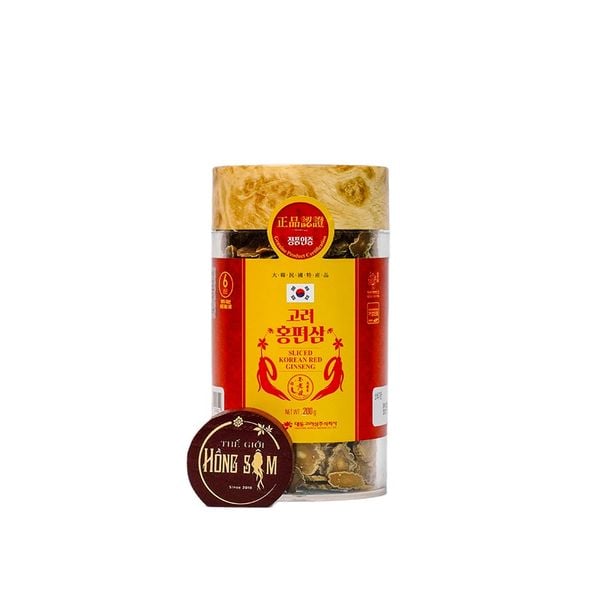 Hồng Sâm Củ Khô Thái Lát Daedong Hàn Quốc Lọ 200g