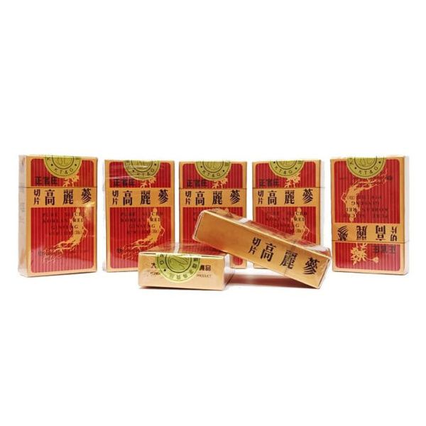 Hồng Sâm Củ Khô Thái Lát Nguyên Chất Hàn Quốc Hộp 300g (Hộp 10 Gói)