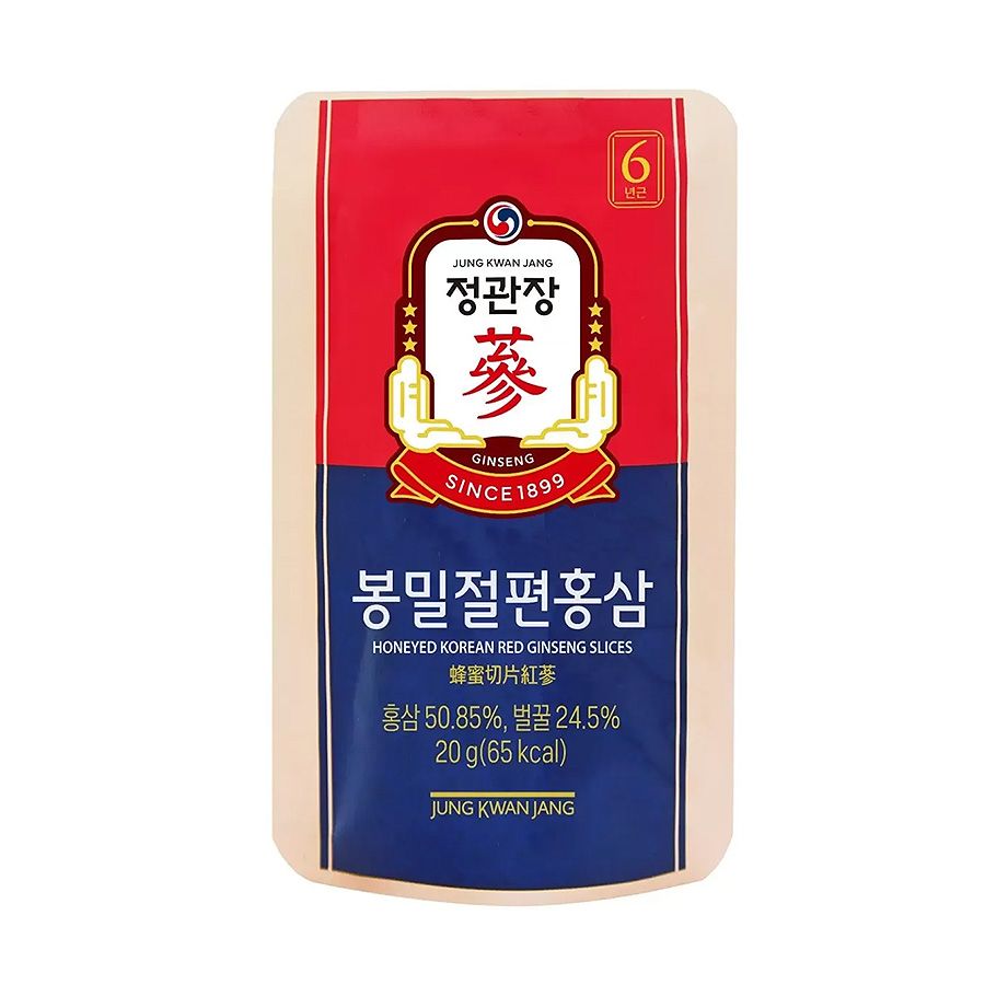 Hồng Sâm Lát Tẩm Mật Ong KGC 20gr x 6 gói Hàn Quốc