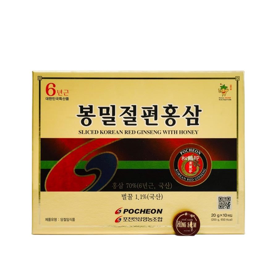 Hồng Sâm Lát Tẩm Mật Ong Pocheon 200gr Nội Địa