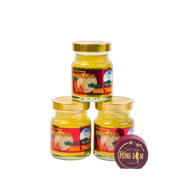 Tổ Yến Chưng Nhân Sâm Hũ 70ml (Hộp 6 Hũ)