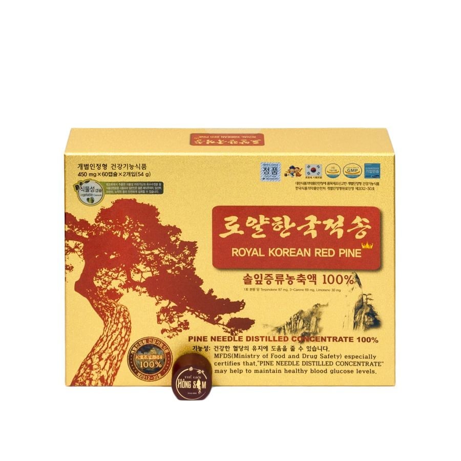 Tinh Dầu Thông Đỏ Royal Chính Phủ Hàn Quốc Korean Red Pine Hộp 120 Viên