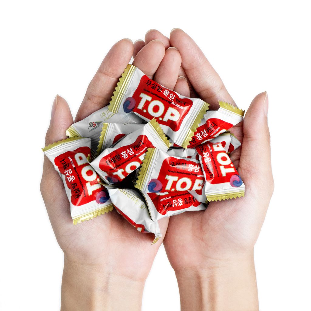 Kẹo Hồng Sâm Không Đường T.O.P Daesan Hàn Quốc Gói 500g