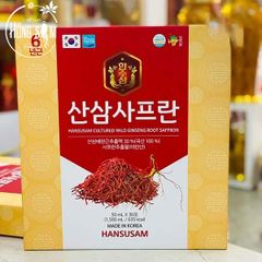 Nước Hồng Sâm Chiết Xuất Sâm Núi Saffron Hansusam 30 Gói x 50ml