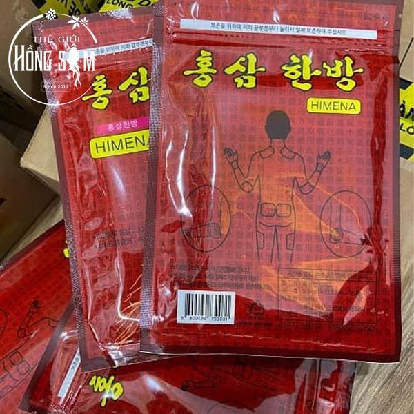 Miếng Cao Dán Hồng Sâm Đỏ Hàn Quốc Gói 20 Miếng
