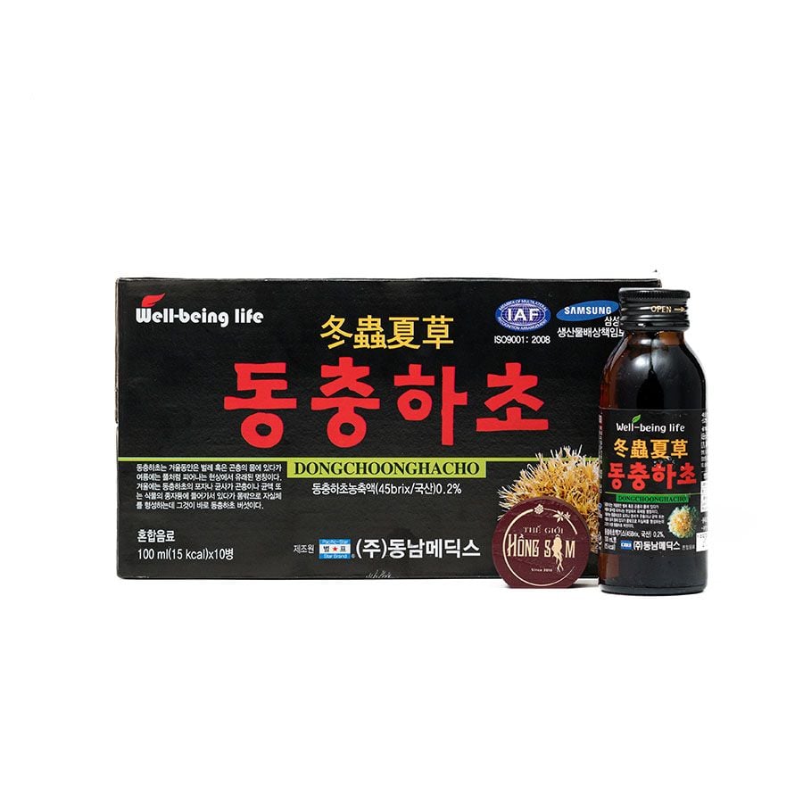 Nước Đông Trùng Hạ Thảo Dongnam Medics Hàn Quốc Hộp 10 Chai x 100ml