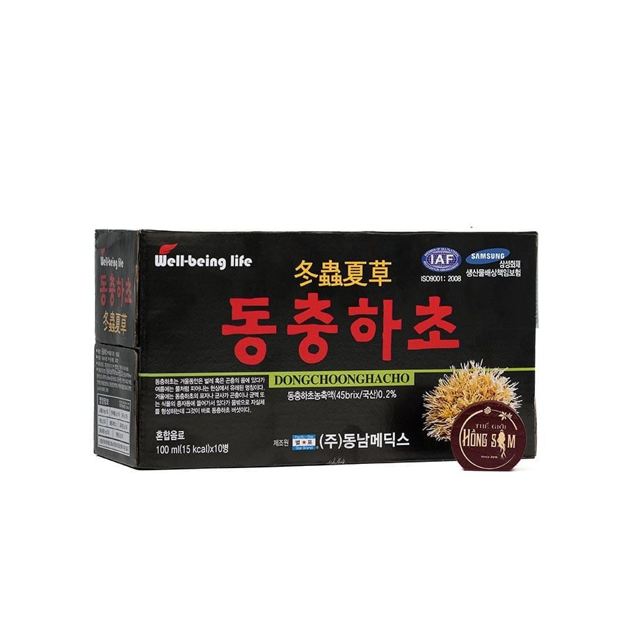 Nước Đông Trùng Hạ Thảo Dongnam Medics Hàn Quốc Hộp 10 Chai x 100ml