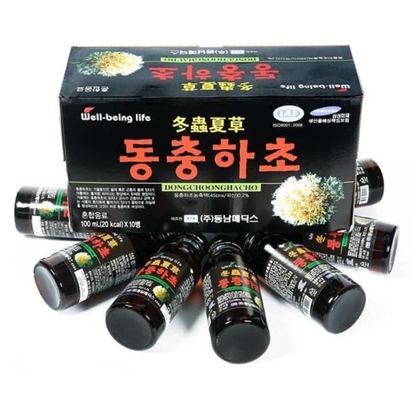 Nước Đông Trùng Hạ Thảo Dongnam Medics Hàn Quốc Hộp 10 Chai x 100ml