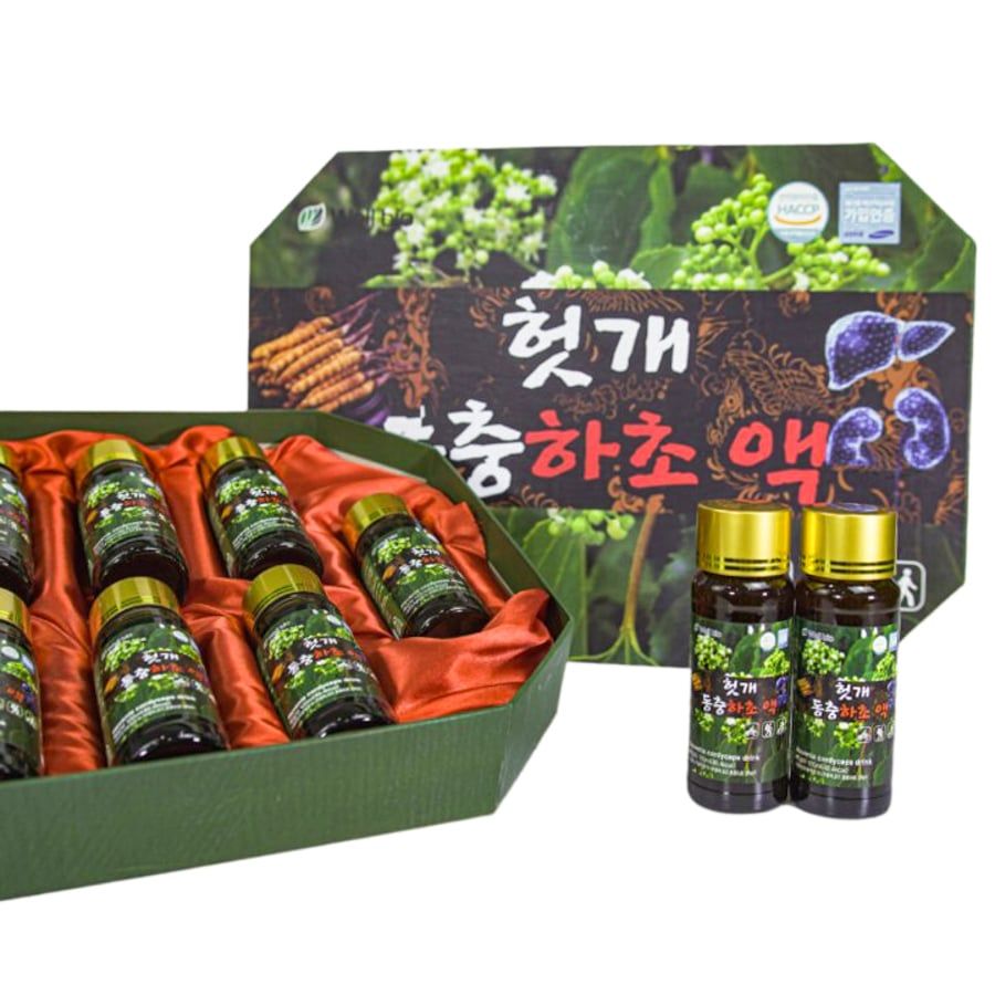 Nước Mát Gan Đông Trùng Hạ Thảo Well Bio Hộp 10 Chai x 100ml