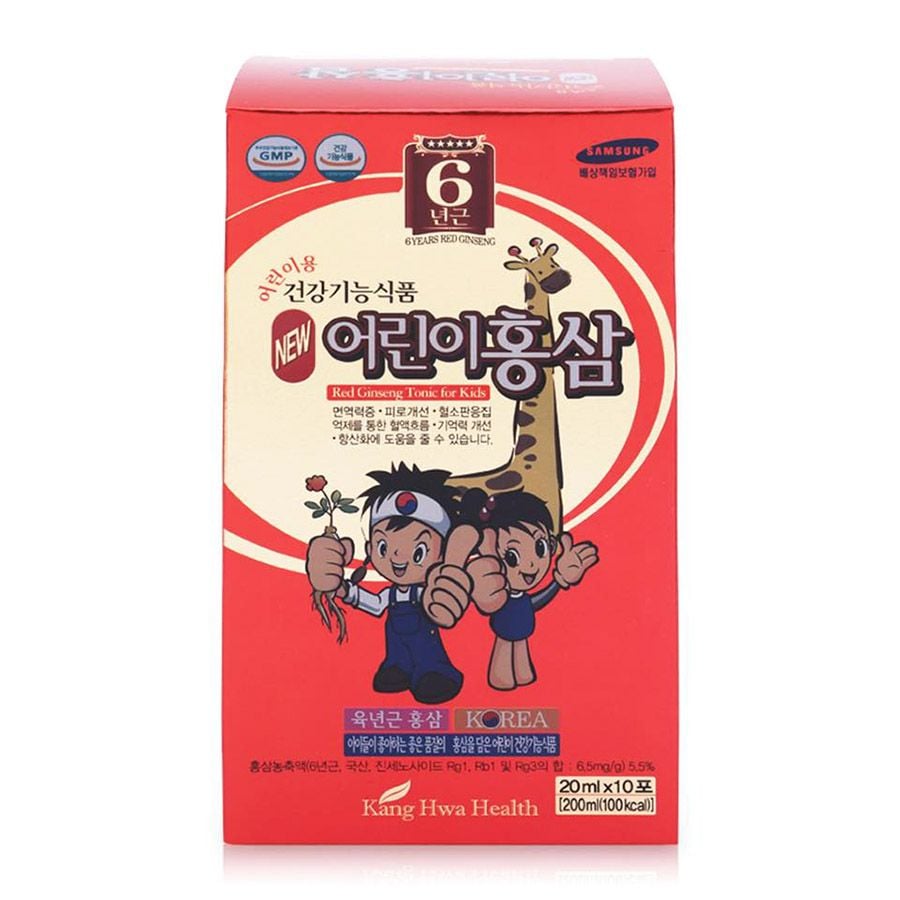 Nước Hồng Sâm Trẻ Em Hàn Quốc Hươu Cao Cổ Gold Kids Kanghwa Hộp 30 Gói x 20ml