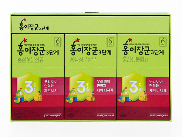Nước Hồng Sâm KGC Cho Bé Số 3 (7-9 Tuổi) Hộp 30 Gói x 20ml Mẫu Mới