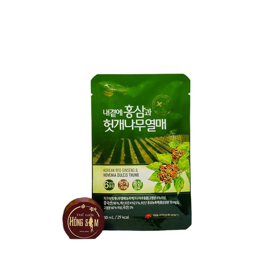 Nước Hồng Sâm Bổ Gan Daedong Hàn Quốc Hộp 30 Gói x 50ml