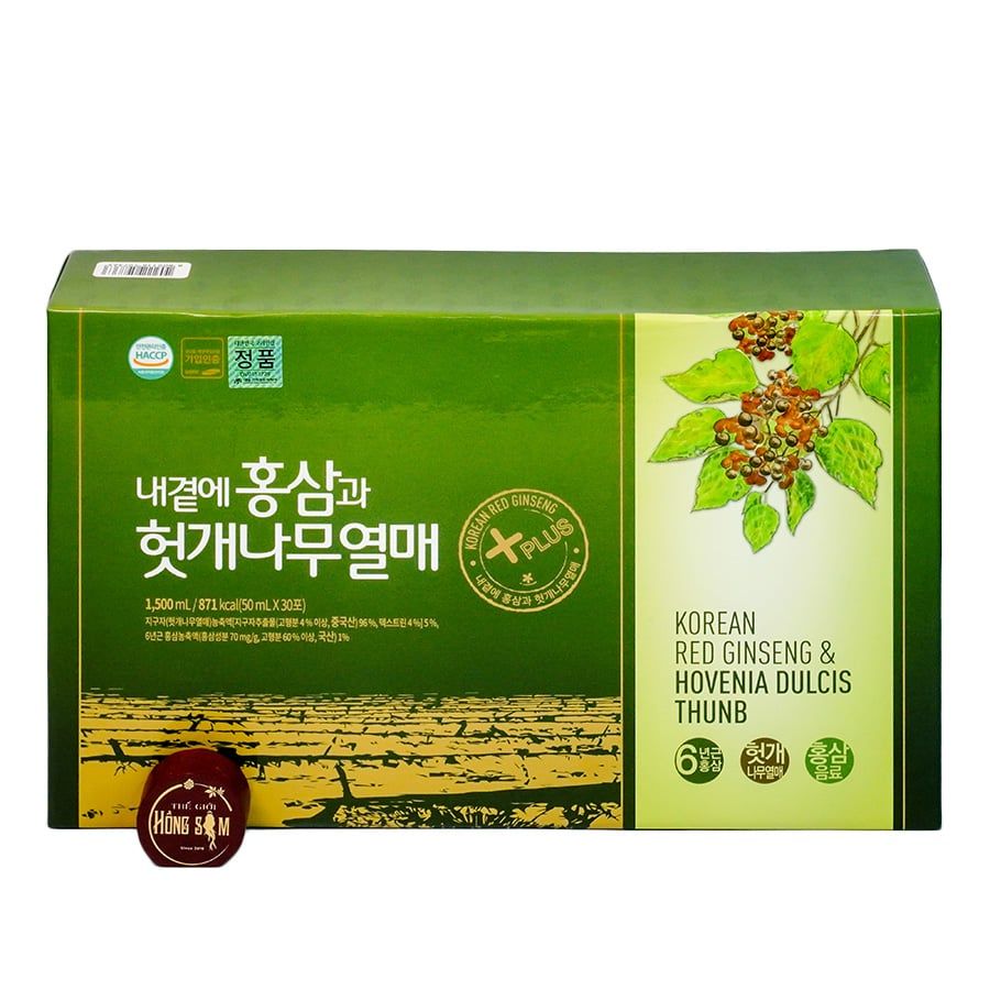 Nước Hồng Sâm Bổ Gan Daedong Hàn Quốc Hộp 30 Gói x 50ml