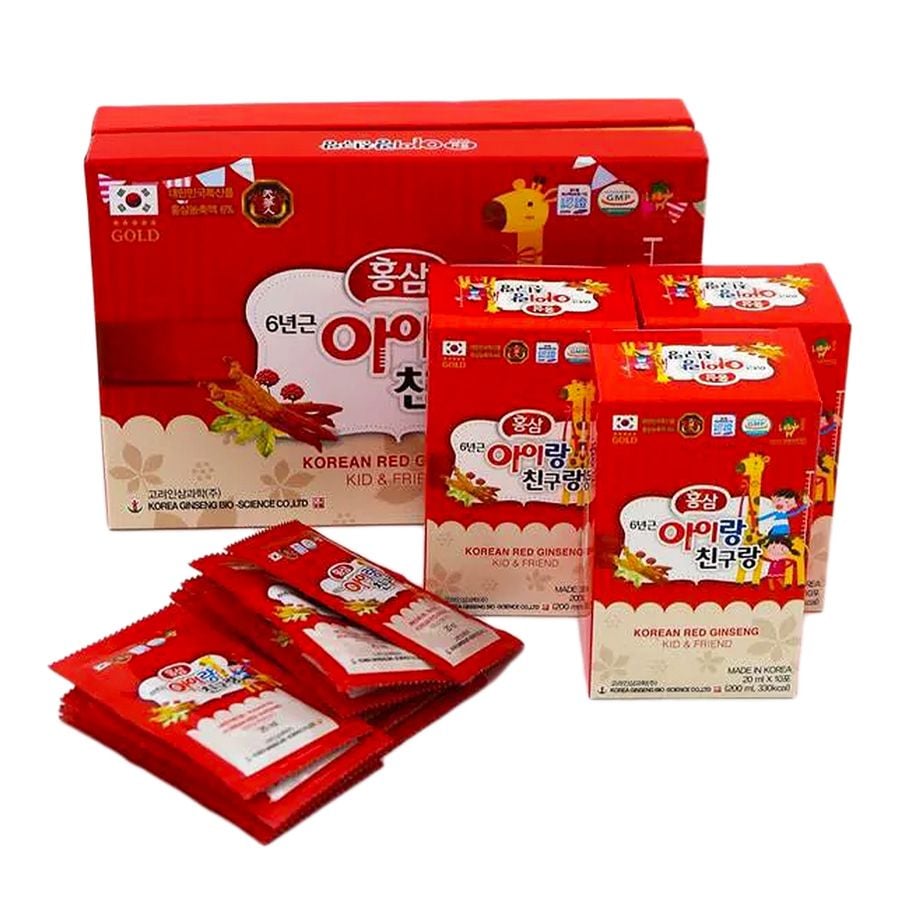 Nước Hồng Sâm Cho Bé Kid & Friend Bio-Science Hàn Quốc Hộp 30 Gói x 20ml