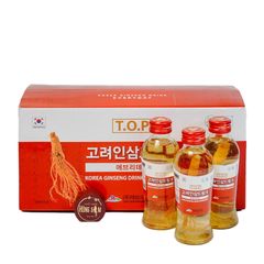 Nước Hồng Sâm Có Củ Daesan Hàn Quốc Hộp 10 Chai x 120ml