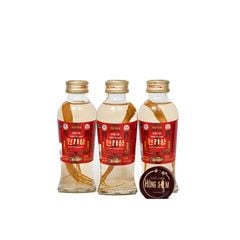 Nước Hồng Sâm Hàn Quốc Dạng Chai Có Củ Won Ki Sam Hộp 10 Chai x 120ml