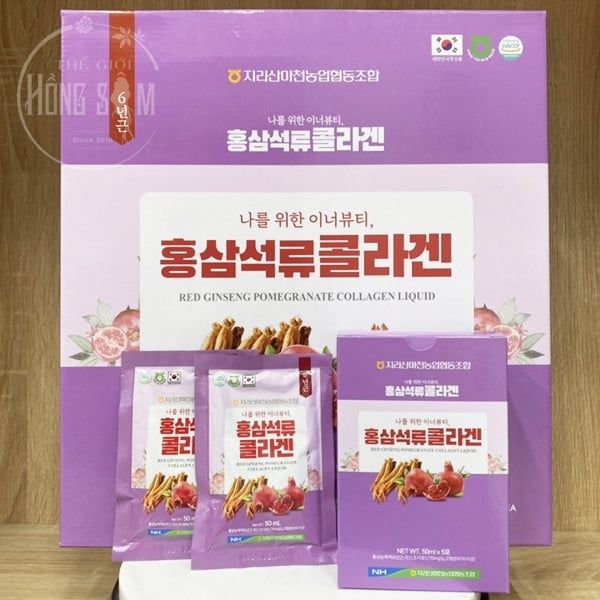 Nước Hồng Sâm Cho Nữ Collagen Lựu Hàn Quốc Hộp 30 Gói x 50ml