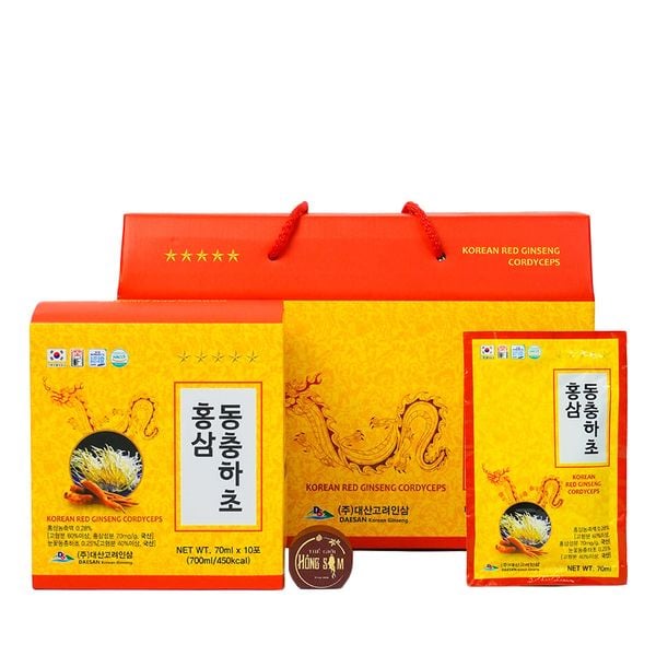 Nước Hồng Sâm Đông Trùng Hạ Thảo Daesan Hàn Quốc Hộp 20 Gói x 70ml