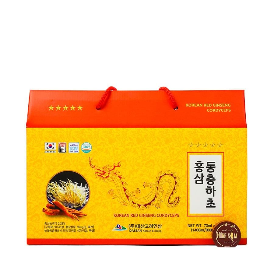 Nước Hồng Sâm Đông Trùng Hạ Thảo Daesan Hàn Quốc Hộp 20 Gói x 70ml