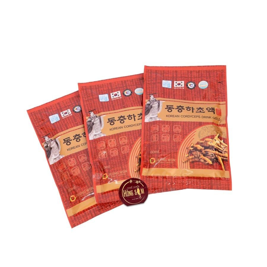 Nước Hồng Sâm Đông Trùng Hạ Thảo Jeong Won - Hộp 20 gói x 80ml