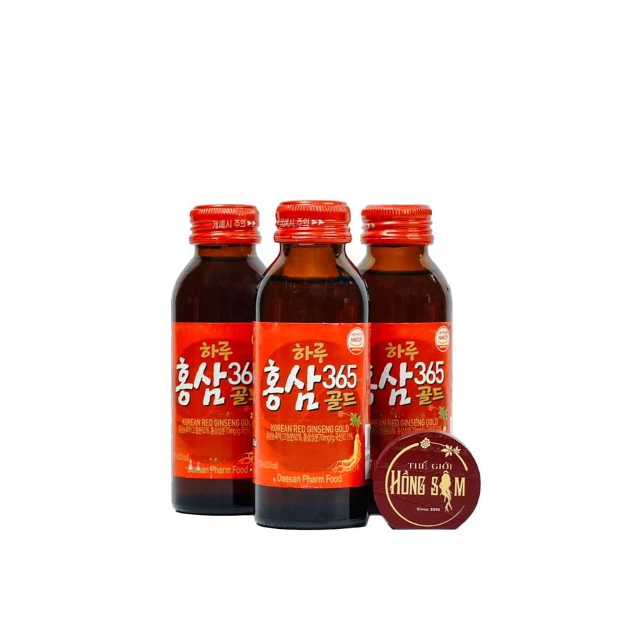 Nước Hồng Sâm Hàn Quốc Dạng Chai Gold Daesan Hộp 10 Chai x 100ml