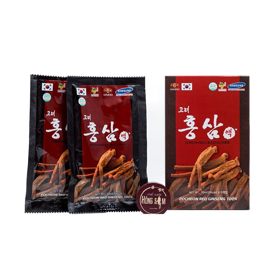 Nước Hồng Sâm Pocheon Hàn Quốc Hộp 30 Gói x 70ml