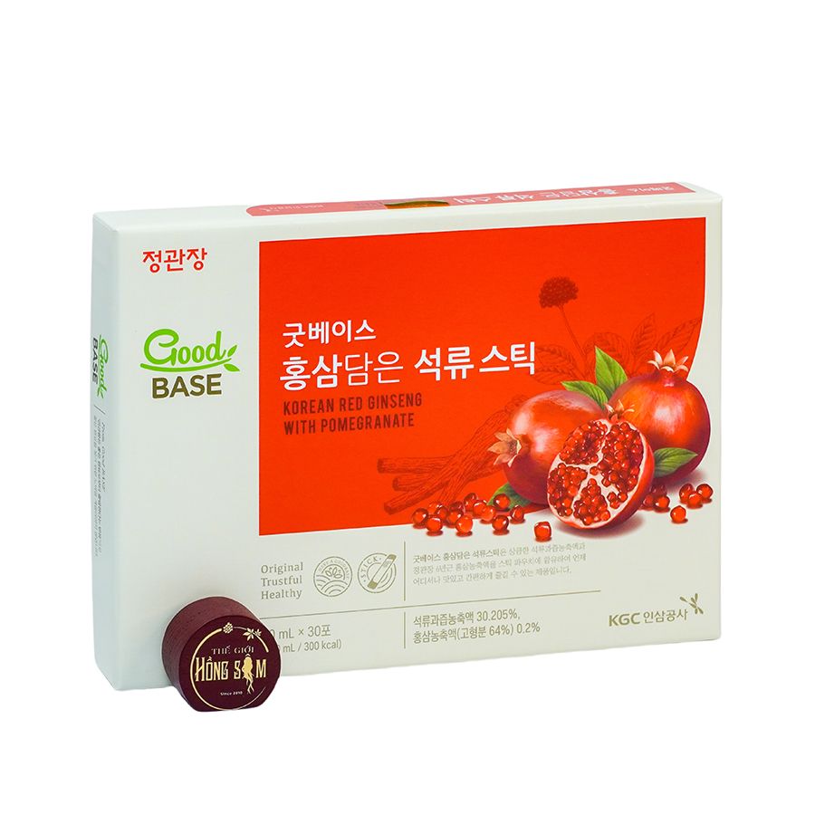 Nước Hồng Sâm Cho Nữ KGC Goodbase Vị Lựu Đỏ Hộp 30 Gói x 10ml