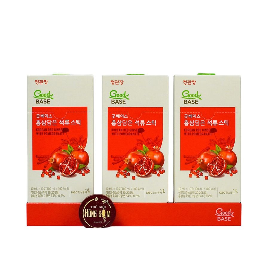 Nước Hồng Sâm Cho Nữ KGC Goodbase Vị Lựu Đỏ Hộp 30 Gói x 10ml