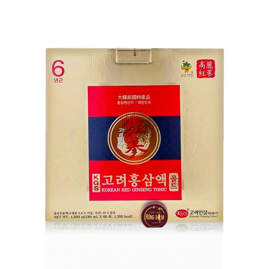 Nước Hồng Sâm KGS Red Tonic Hộp 60 Gói x 80ml Chính Hãng Hàn Quốc