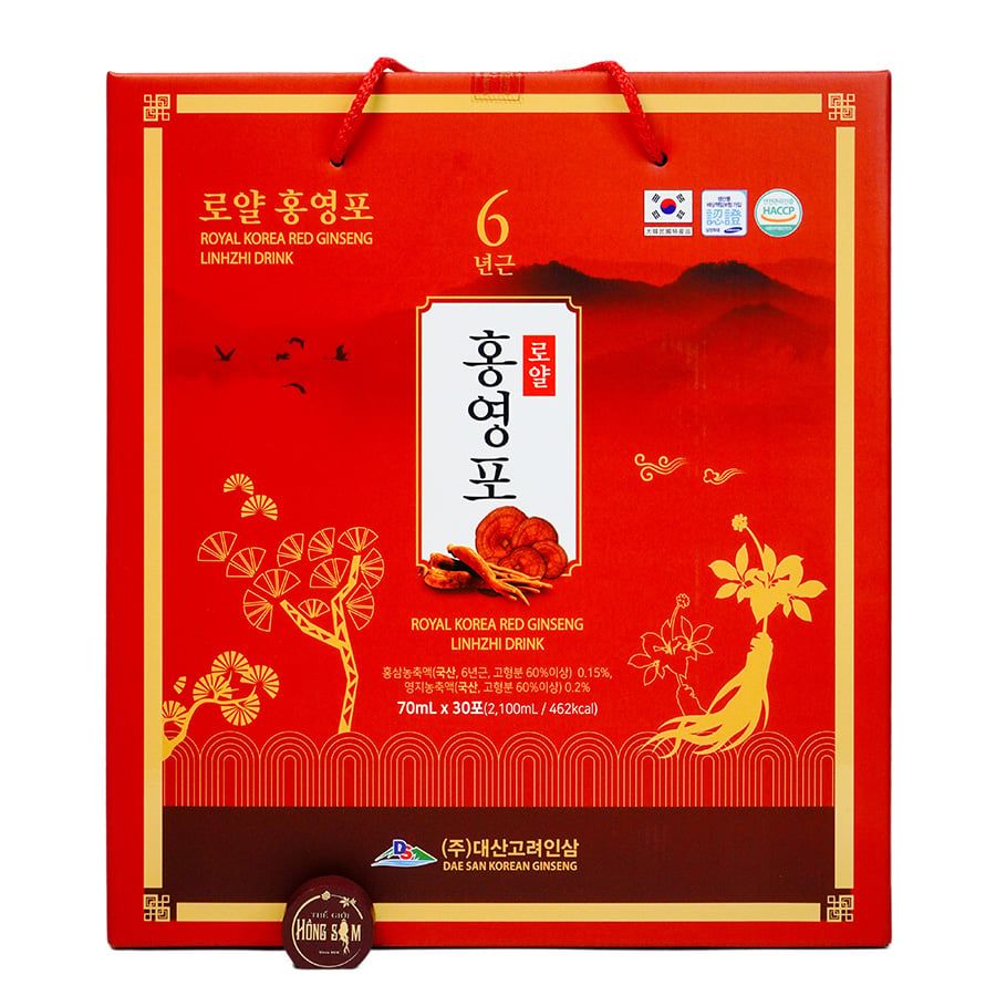 Nước Hồng Sâm Linh Chi Daesan Hàn Quốc 30 gói x 70ml