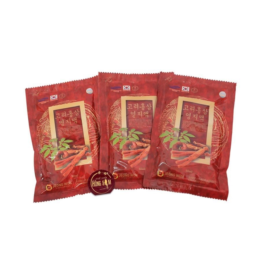 Nước Hồng Sâm Linh Chi Jeong Won Hàn Quốc 80ml x 30 Gói